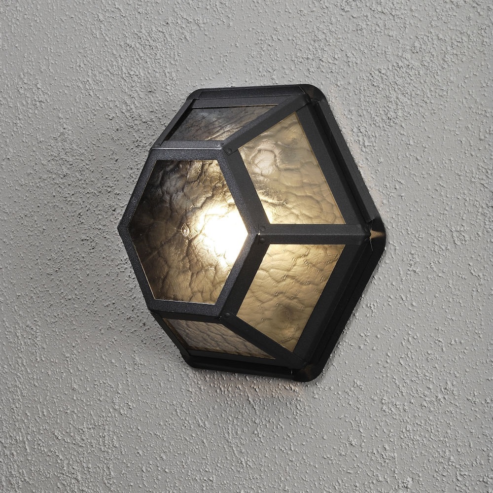 E27 Konstsmide Castor Väggplafond Svart