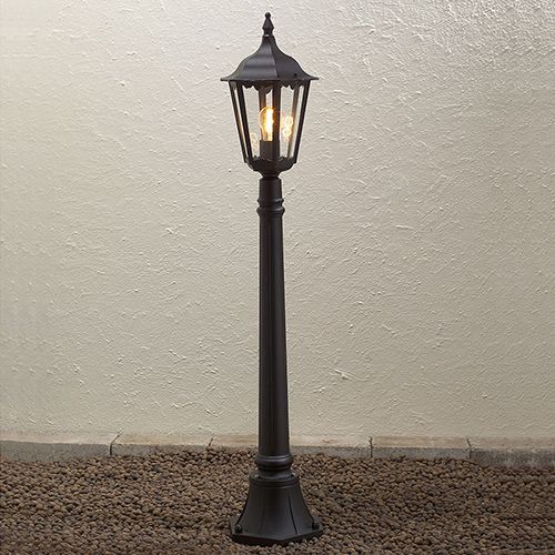 Trädgårdslykta Inkl. Stolpe Konstsmide Firenze E27 Svart