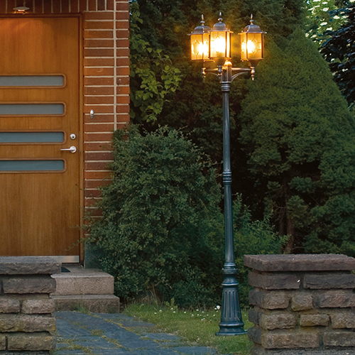 Stolplykta 3-arm Konstsmide Milano E27