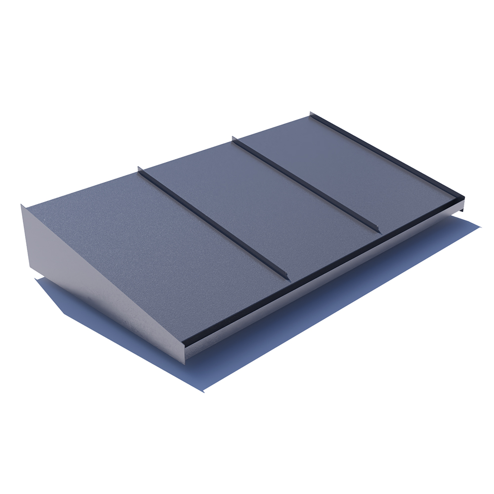 Dybde 1050 Mm Entrétak Medium 1800 Mm, Sølv Metallic, Samme Som Oversiden