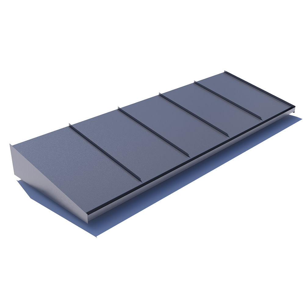 Djup 1150 Mm Entrétak Large 3000 Mm, Silvermetallic, Samma Som Ovansidan