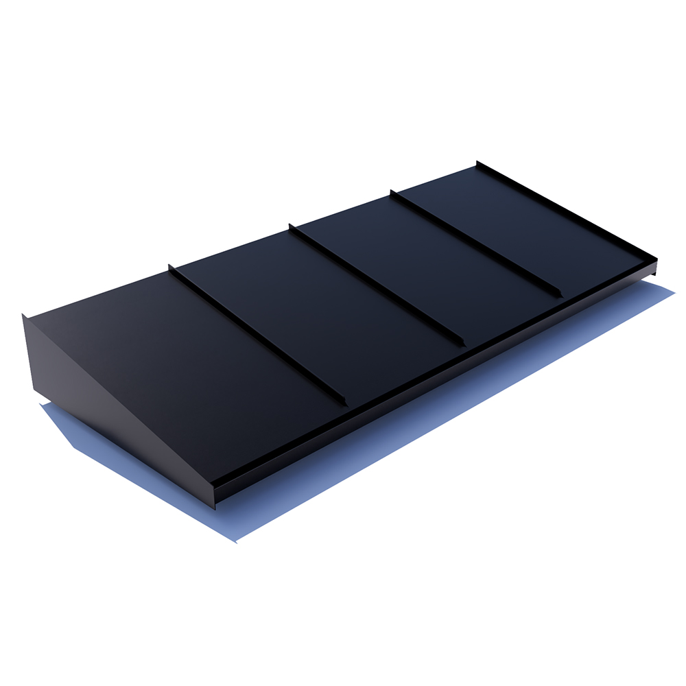 Djup 950 Mm Entrétak Small 2400 Mm, Svart, Samma Som Ovansidan