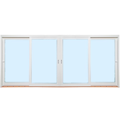 Med Skjutdörr - 4 Fält Fasadparti Trä 37, 21