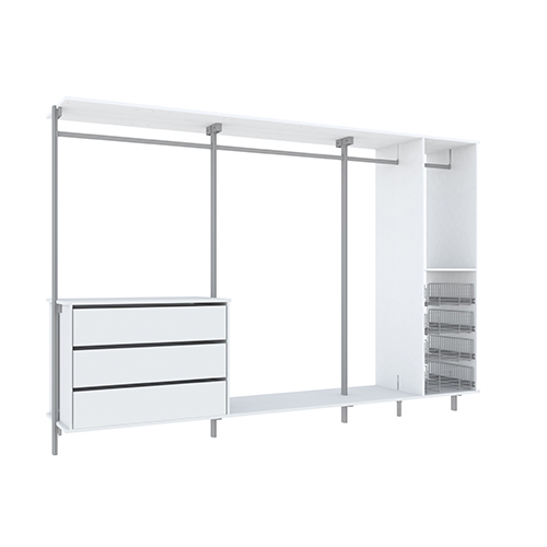 Praktisk Högskåp Inredning Mix 2080 Mm - För 3 Dörrar