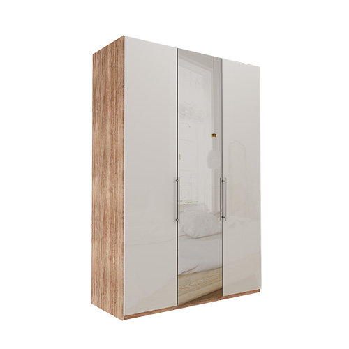 Garderob Atlanta - Ljus Rustik Ek 216 Cm, 150 Cm, Utan Kornisch / Ram