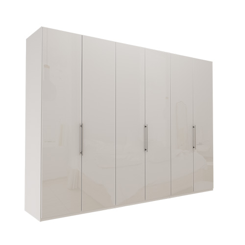 Garderob Atlanta - Vit 236 Cm, 300 Cm, Utan Kornisch / Ram