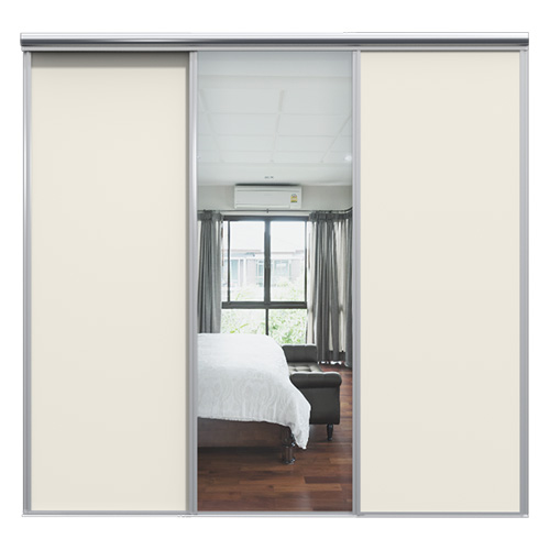 Mix Skjutdörr Vit / Silverspegel 3130 Mm 3 Dörrar