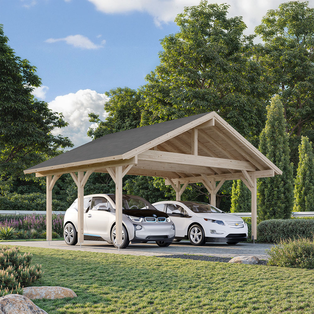 Carport Robert 11,7 - 20,6 M² Shingel, 20,6 M², Obehandlad