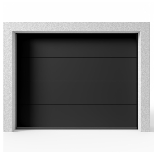 Garageport Takskjutport Modern Slät Svart, 2400x2000