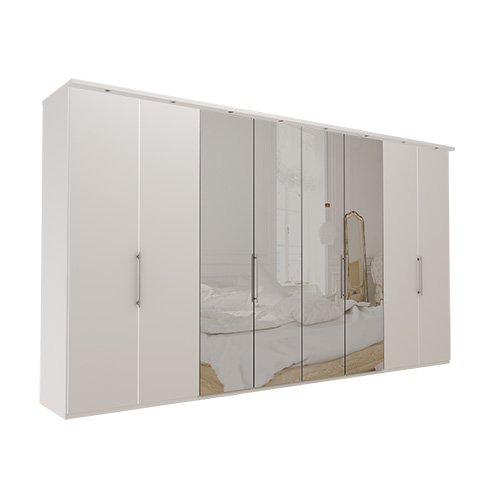 Garderobe Atlanta - Hvit 236 Cm, 400 Cm, Med Gesims