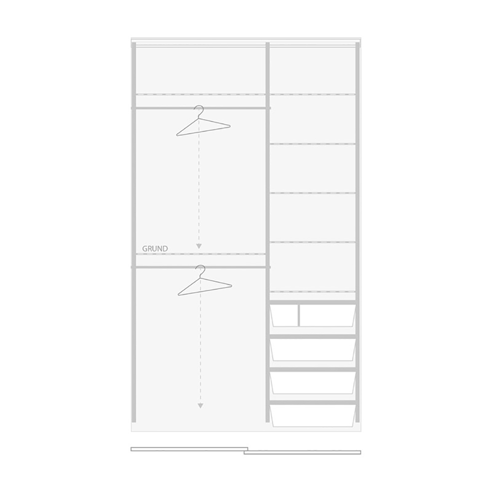 Bilde av Innredningspakke Pelly System Soverom 1250 - 1400 Mm