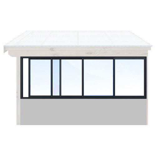 Skyvevindu Sommer - Optimal Original Design, 360 Cm - 4 Felt, Svart