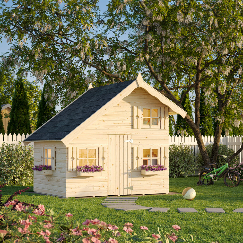 Lekehus Tom 4,0 M² Papp, Hvit