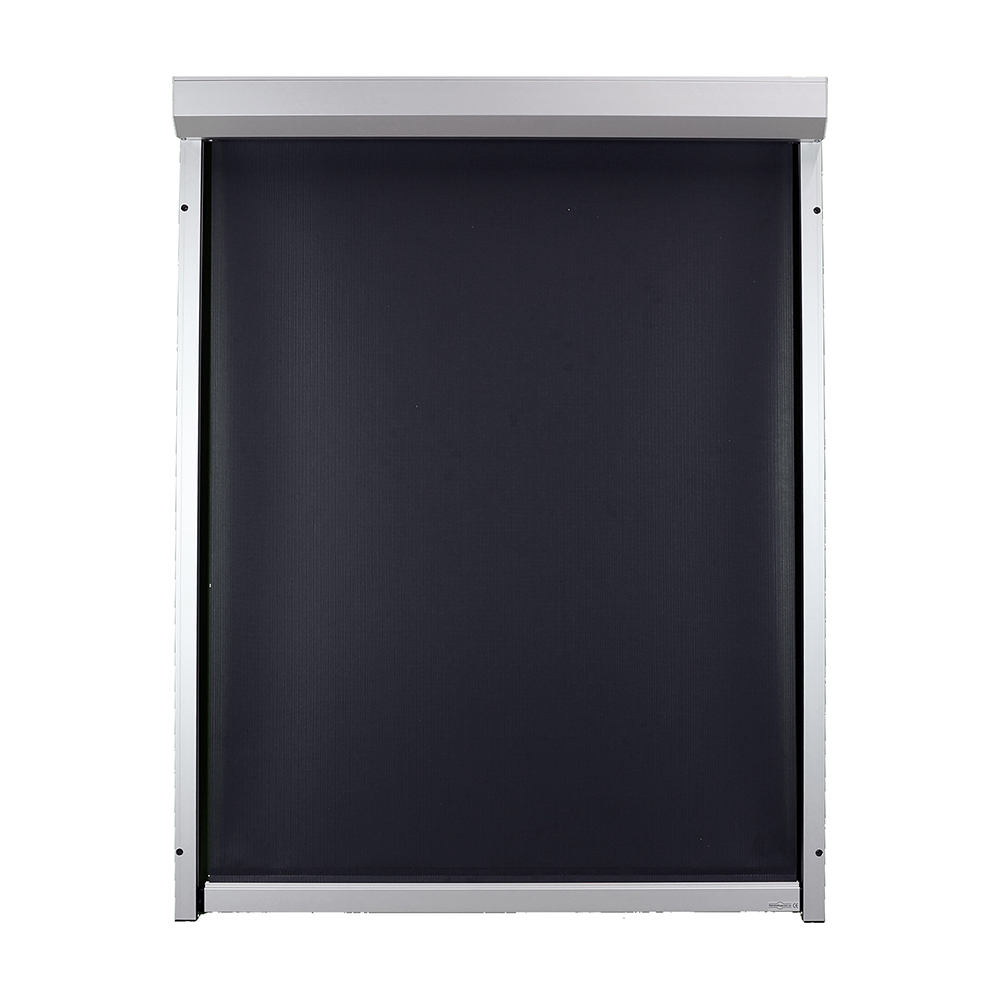 Mørkegrå Screen Vertikalmarkise Markasit 601 100, 100, Heisbånd