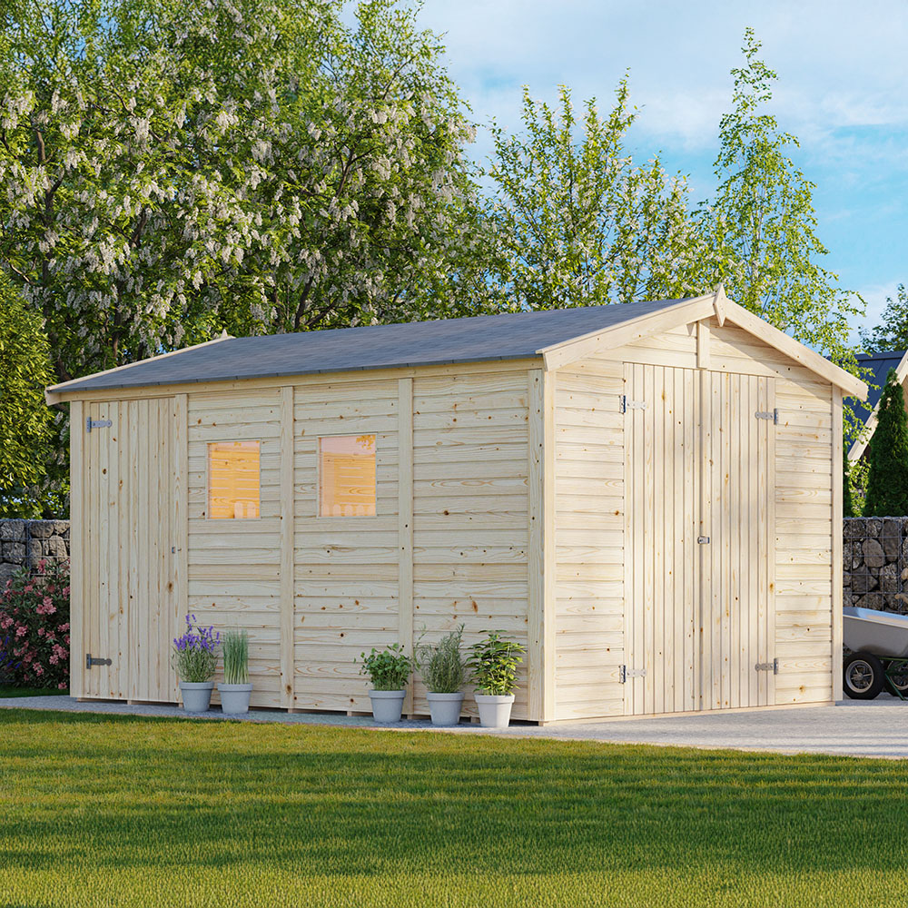 Palmako Förråd Dan 10,1 M² , Obehandlad