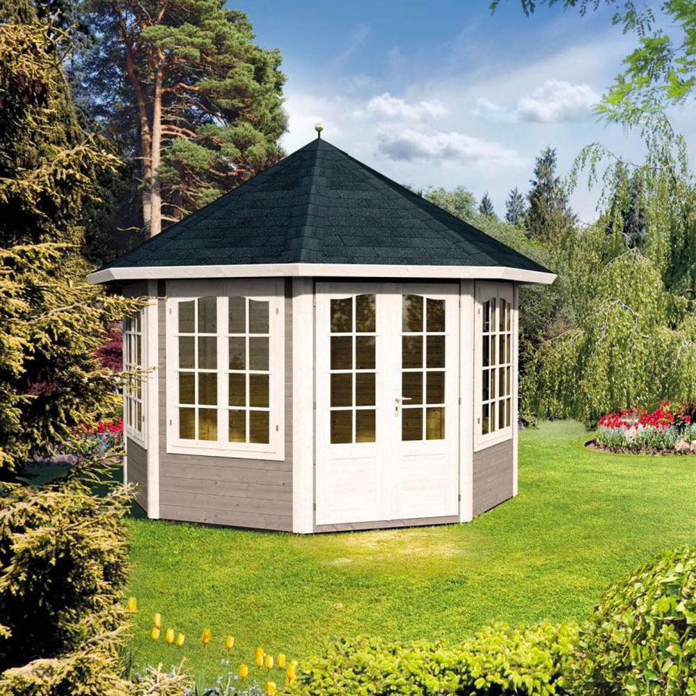Lusthus - 4 Fönsterväggar Veronica 6,9 - 9,4 M² Shingel, 9,4 M²