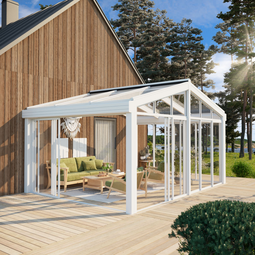 Sadeltak Utan Takutsprång Trivas Alu Sommar+ Uterum