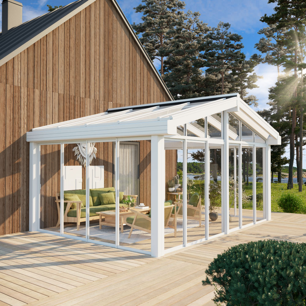 Fasadmonterat, Sadeltak Trivas Aluminium Sommar+ Uterum