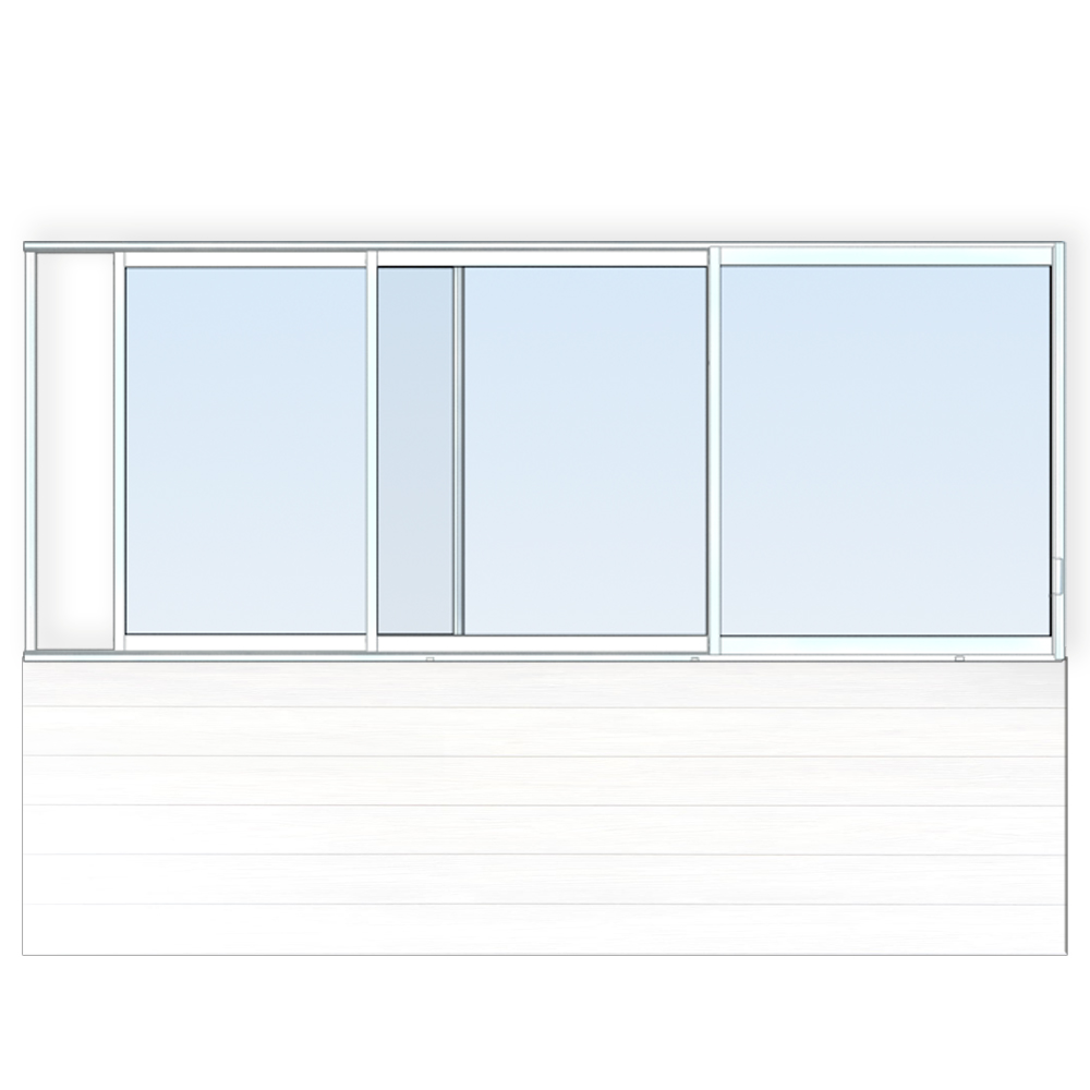 Skjutbara Fönster Uterum Sommar - Classic 244 Cm - 3 Luckor