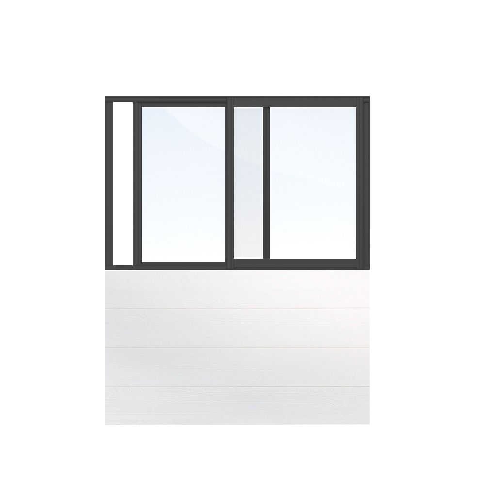 Skjutbara fönster uterum Sommar - Optimal Antracitgrå, Original, 200 cm - 2 luckor
