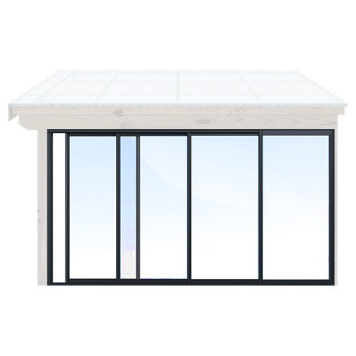 Skjutdörrar Uterum Säsong Sommar Sommar - Optimal Original Design, 320 Cm - 4 Luckor, Svart