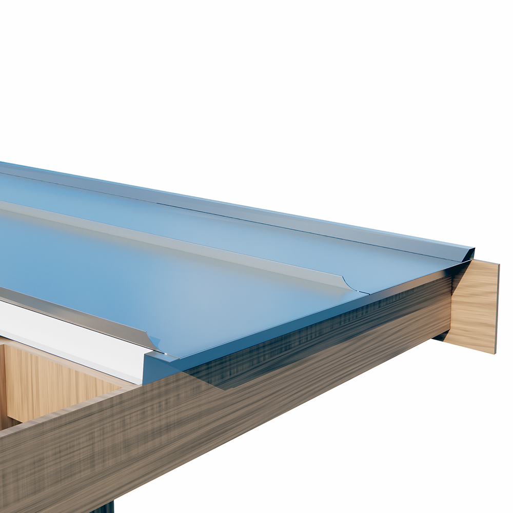 Sandwichkonstruktion Isolerat Plåttak För Fira Silver Metallic, 4075 Mm, 6790 Mm