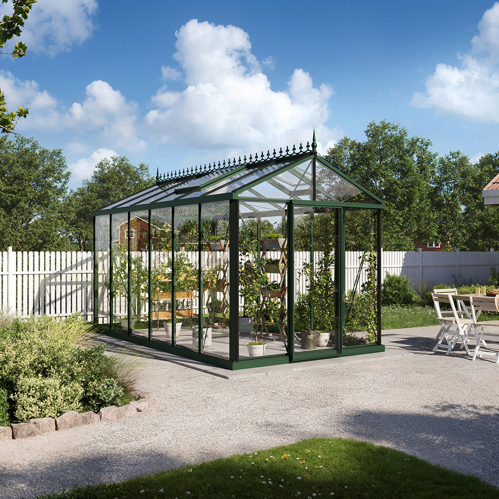 Växthus Oas Master Victorian Mörkgrön, 10,8 m²