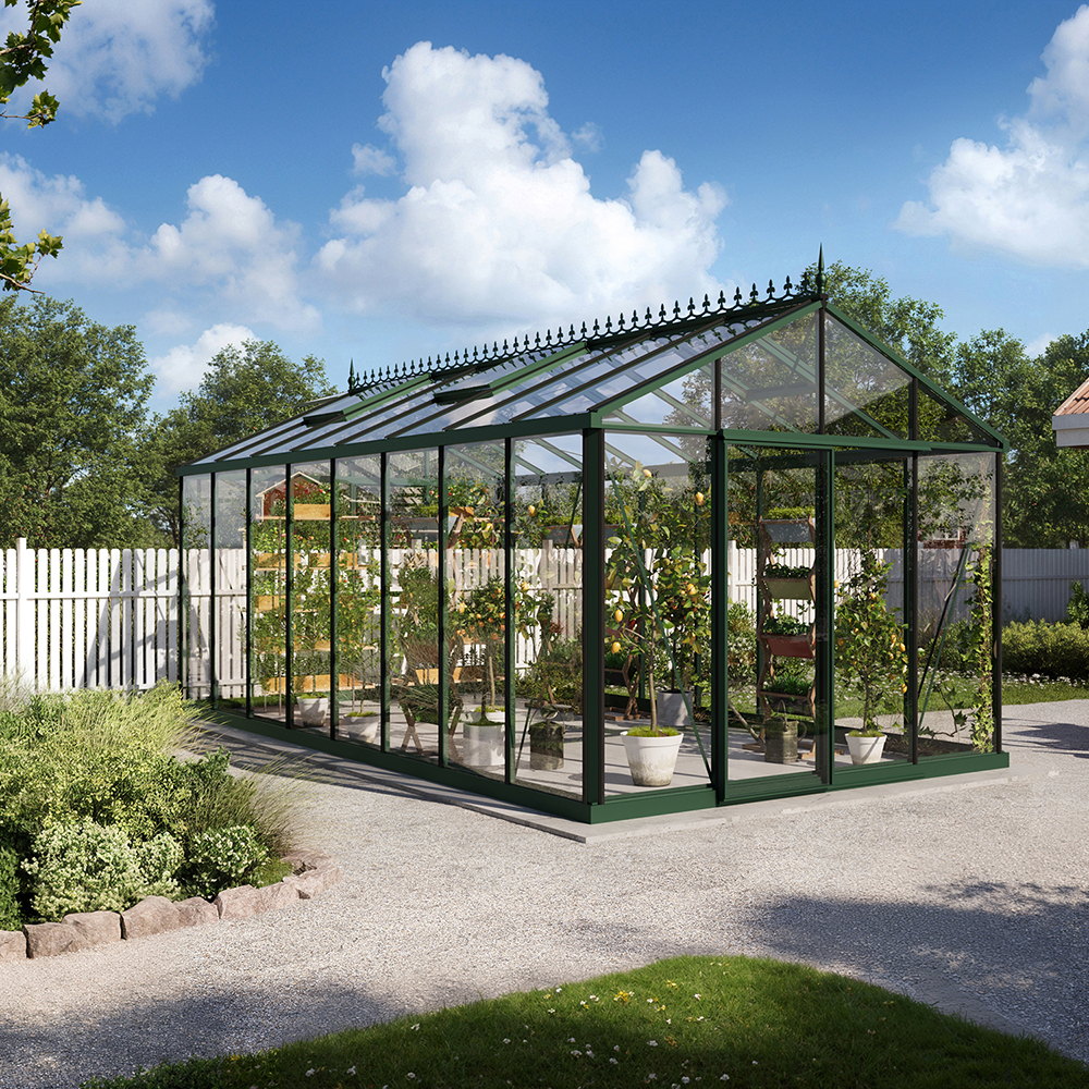 Växthus Oas Master Victorian Mörkgrön, 18,8 m²