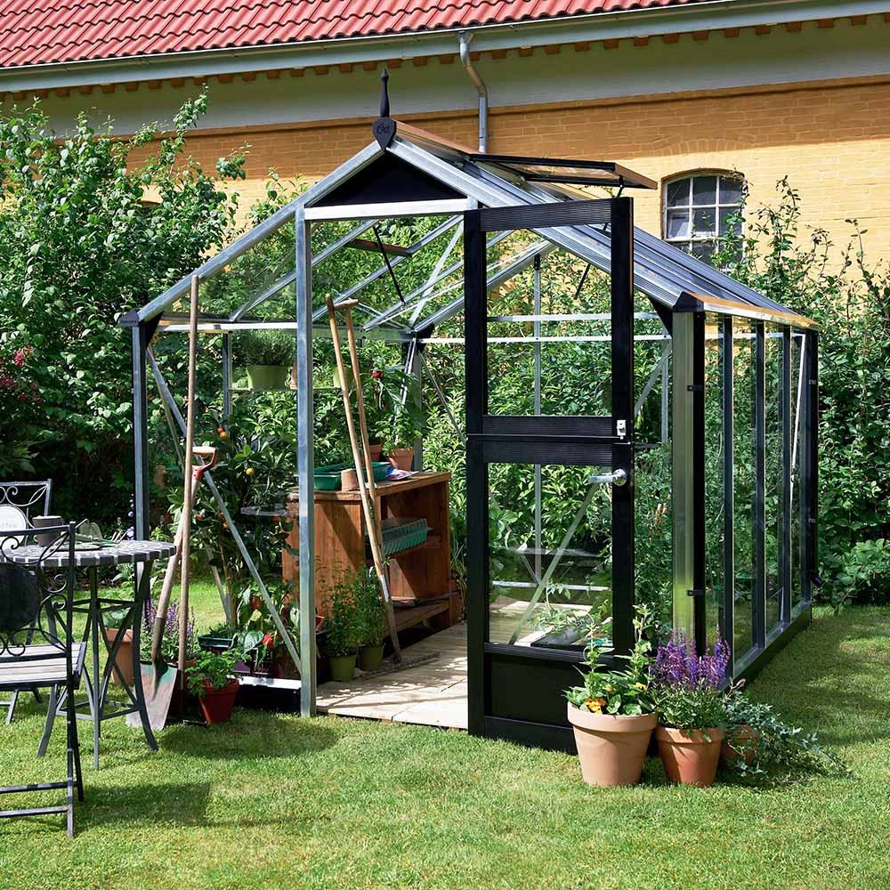 Växthus Juliana Compact Aluminium, Säkerhetsglas, 5,0 m²