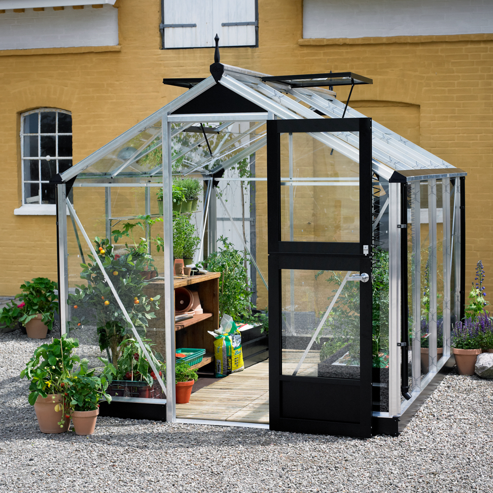 Växthus Juliana Compact Aluminium, Säkerhetsglas, 6,6 m²