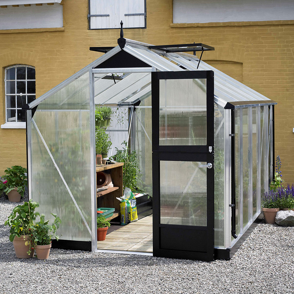 Växthus Juliana Compact Aluminium, Kanalplast, 6,6 m²