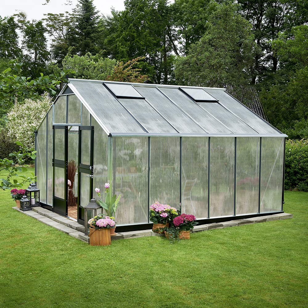 Växthus Juliana Gartner Aluminium, Kanalplast, Ja