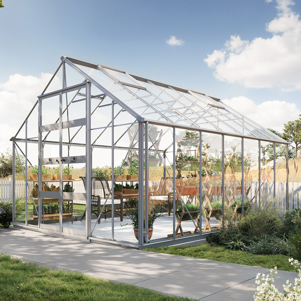 Växthus Odla 11,4–14,1 m² Aluminium 14,1 m²