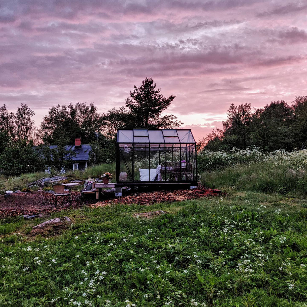 Skånska Byggvaror Växthus Odla 4,9–6,0 M² Svart 6,0 M²