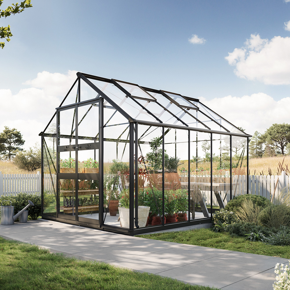 Skånska Byggvaror Växthus Odla 8,2 M² Svart