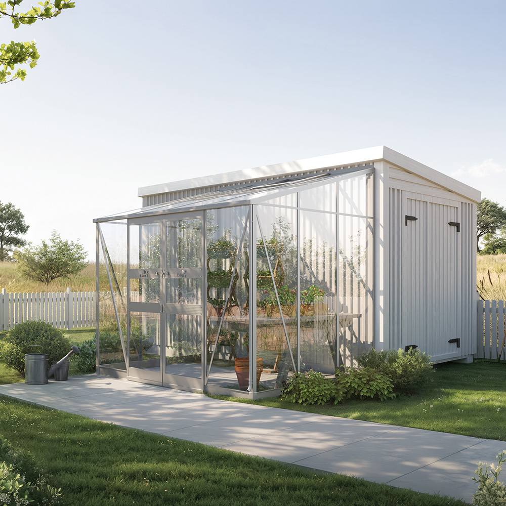Väggväxthus Odla Vägg 3,4 - 7,2 m² Aluminium, Säkerhetsglas, 4,96 m²