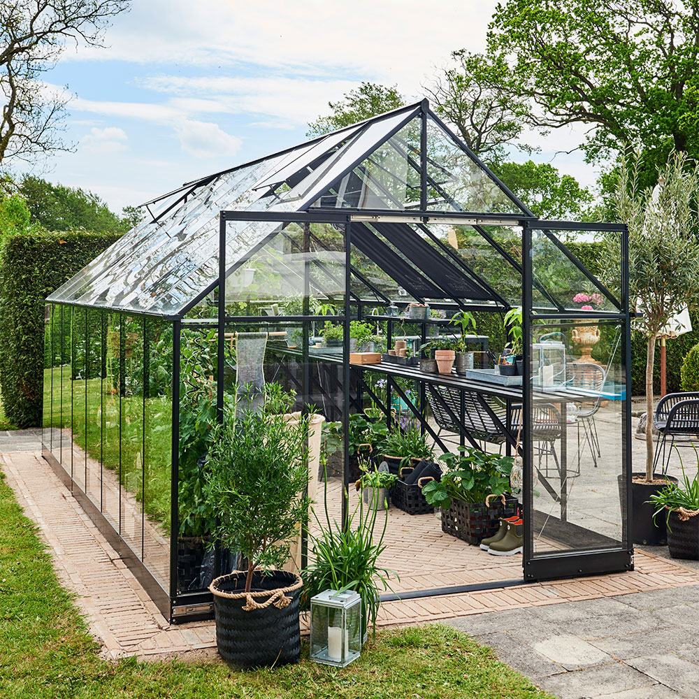 Skånska Byggvaror Växthus Qube + inkl. sockel 12,5 M²