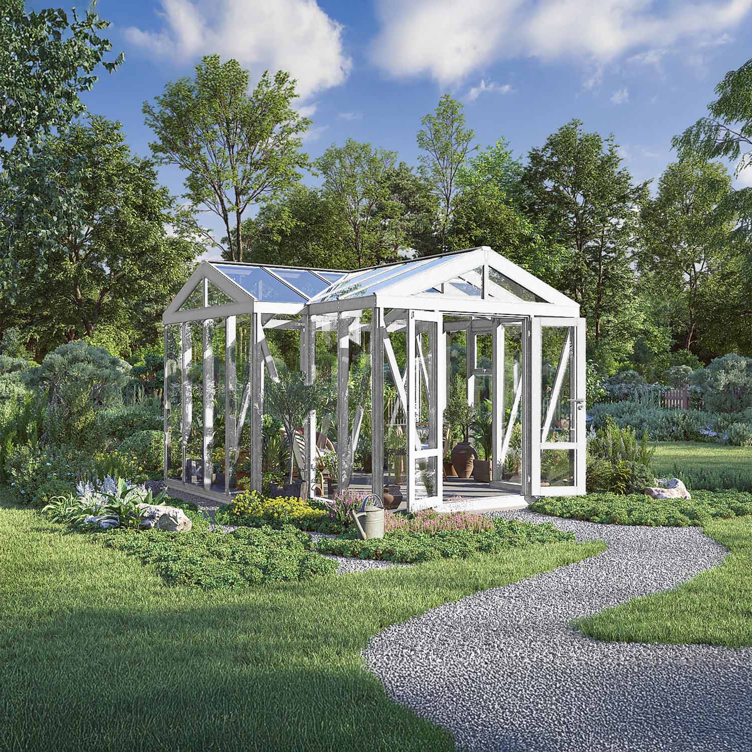 Linnea Orangeri 14,8 m² - Målad Träväxthus